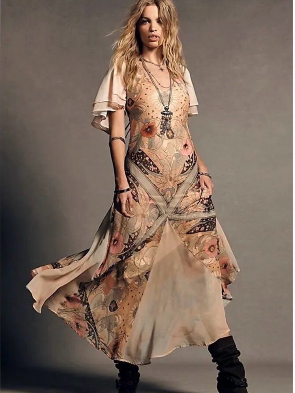 Free People Celestial Nights Maxi Dress. NWT. Fairy combo